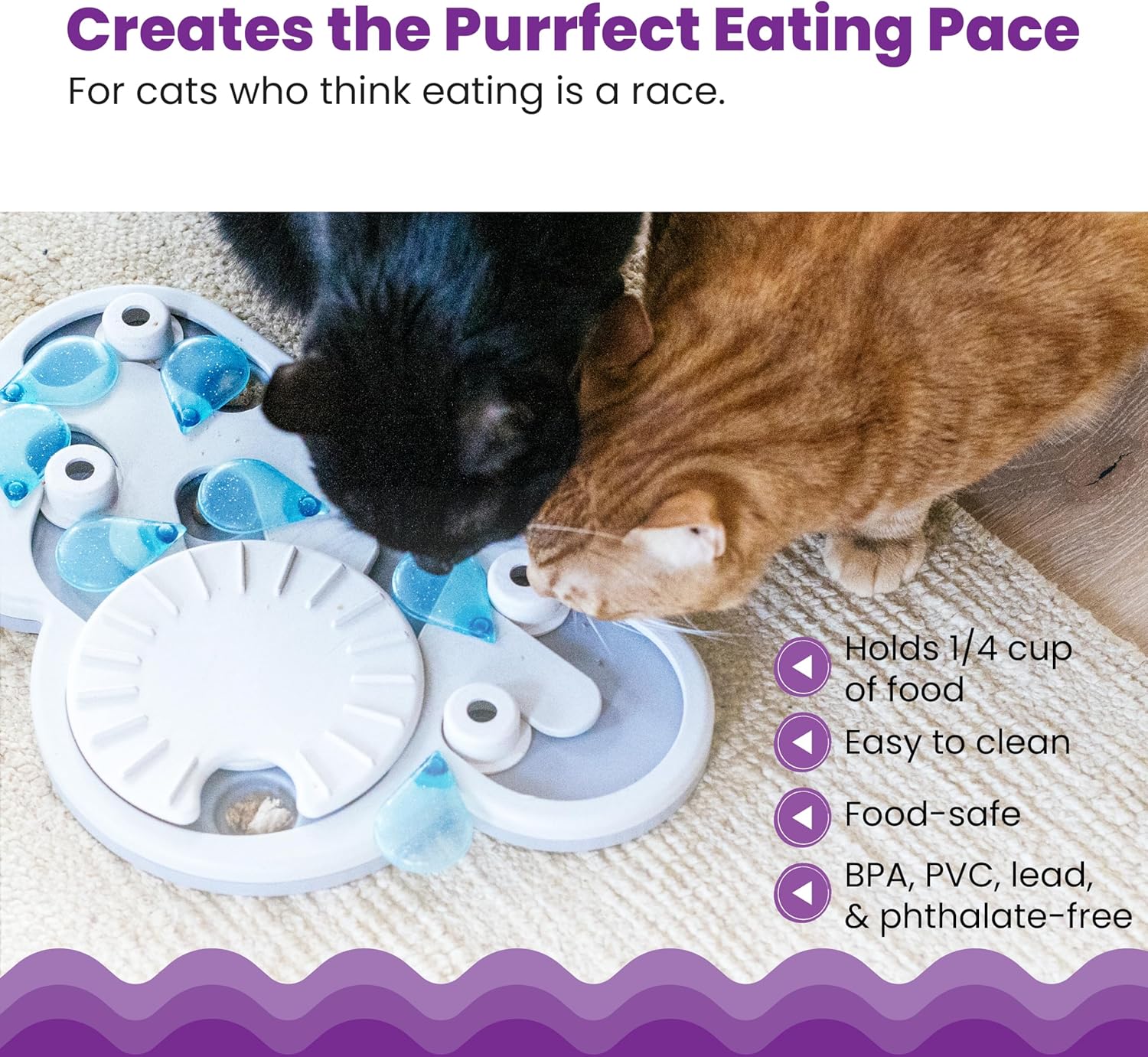Catstages Nina Ottosson Rainy Day Puzzle & Play – Interactive Cat Puzzle Feeder for Indoor Cats, 19 Hidden Treat Compartments, Slow Feeder, Durable & Easy‑Clean - Happypetzone.online - Image 4