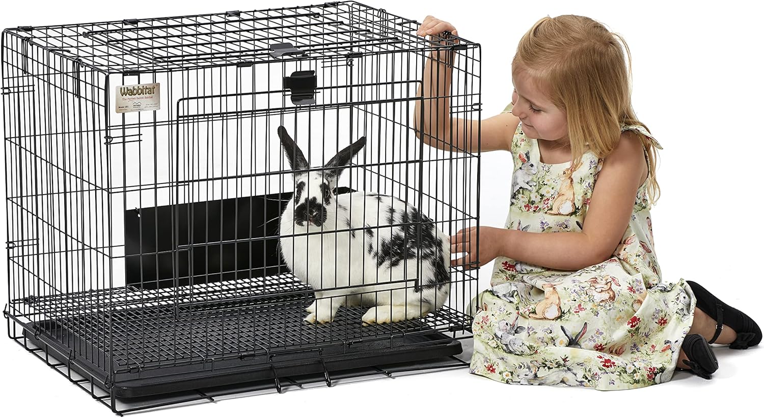 MidWest Homes for Pets Small Wabbitat Rabbit Cage, Grid Mesh Floor, Removable Tray, Top & Front Door Access, Rust Resistant Finish, No Tools Required - Happypetzone.online - Image 7