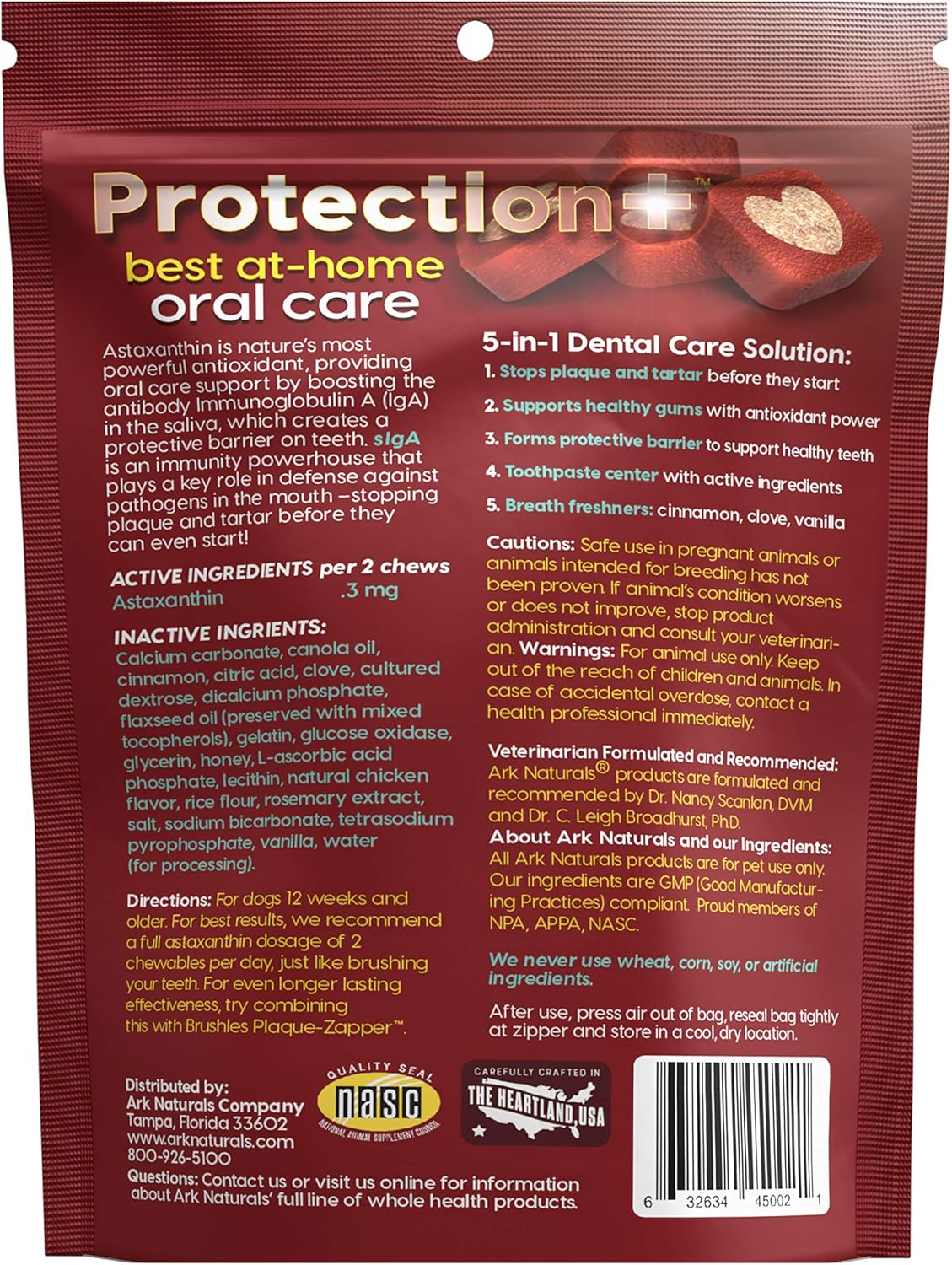 Ark Naturals Protection Plus Brushless Toothpaste for Mini Breeds, 4 oz Bag, Dog Dental Chew with Toothpaste Center, Prevents Plaque & Tartar, Freshens Breath - Happypetzone.online - Image 2