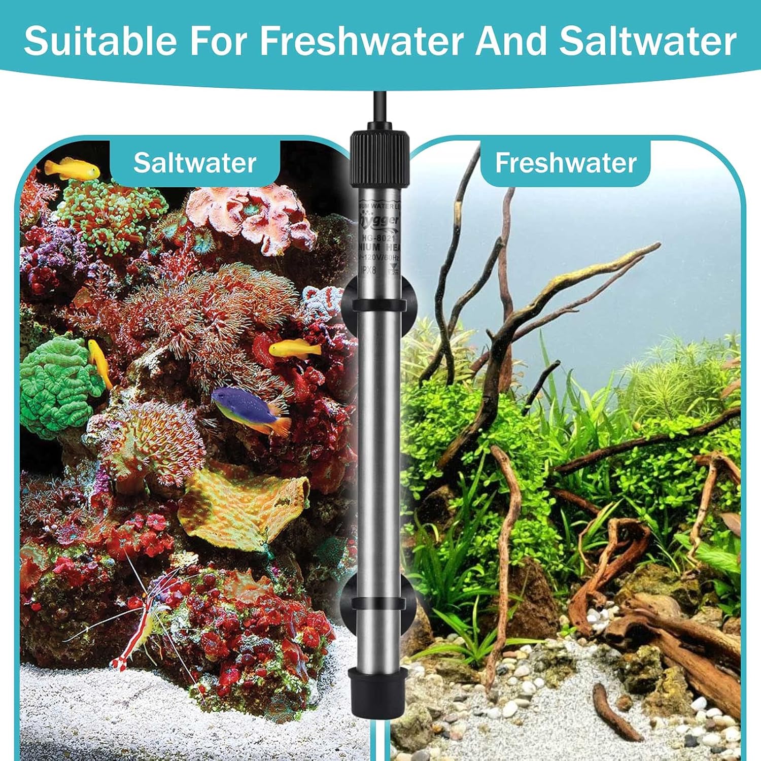 hygger 802 Aquarium Titanium Heater Rod Fish Tank Heating Element Replacement Heater Tube (Controller Excluded) 100W - Happypetzone.online - Image 5