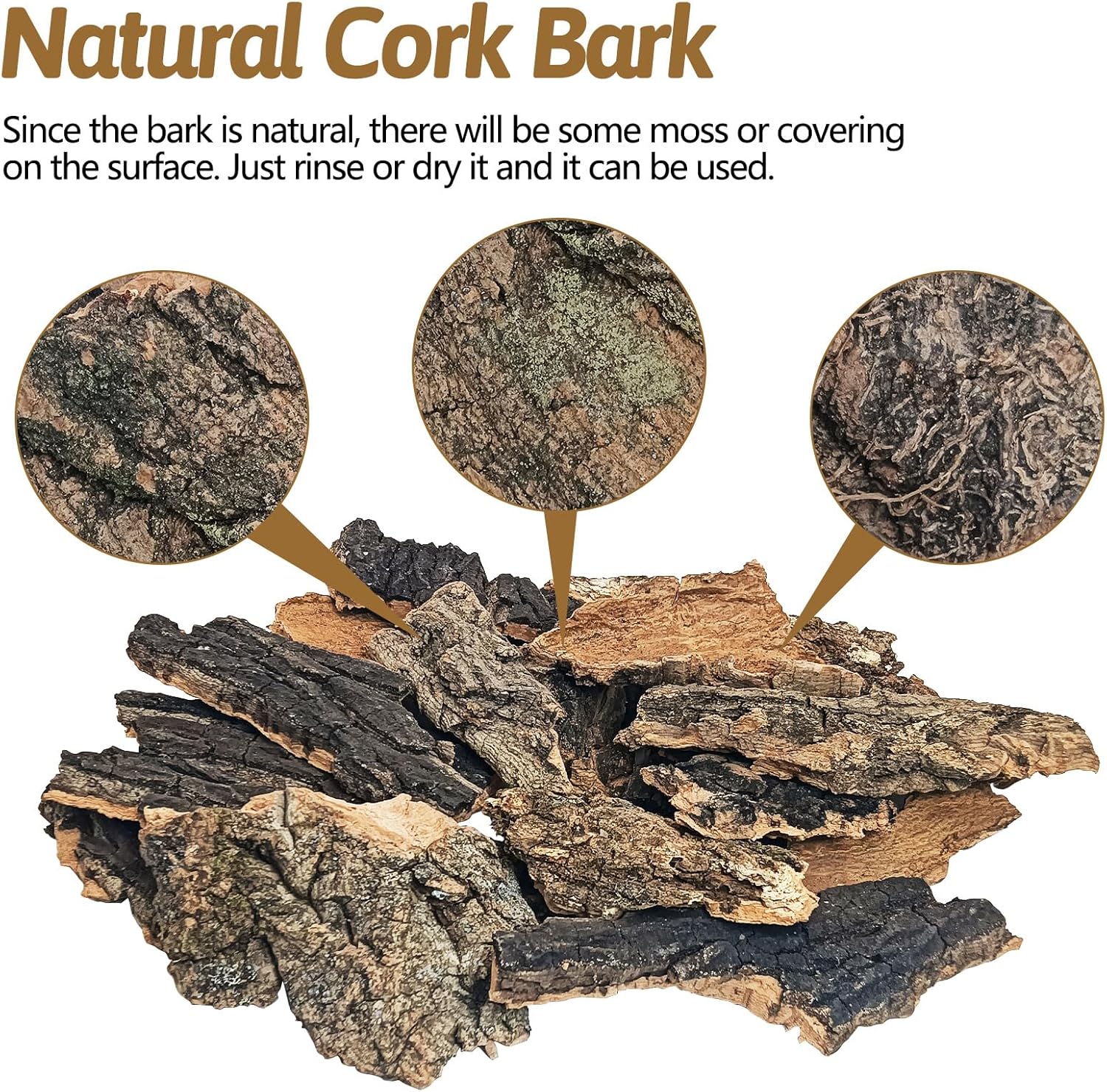 BNOSDM Reptile Cork Bark Substrate 1.5LB Lizard Bedding for Habitat Natural Flat Cork Wood Bulk Terrarium Reusable Bark Pieces for Chameleon, Ball Python, Crested Gecko, Spider, Tortoise, Tree Frog - Happypetzone.online - Image 5