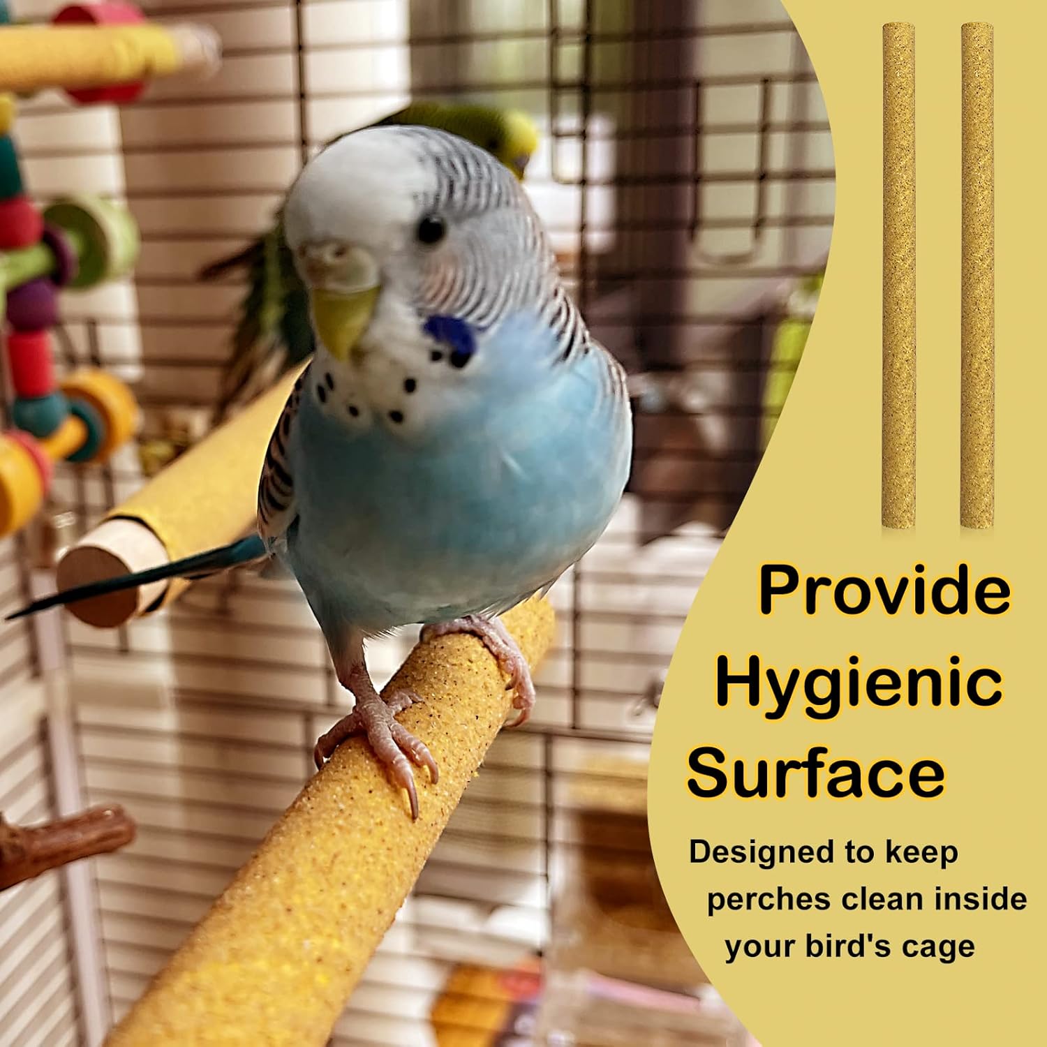 S&X 24-Pack Sand Perch Covers for Parakeets Canaries Finches & Other Small Birds, Bird Perch Covers Sandpaper - Happypetzone.online - Image 3
