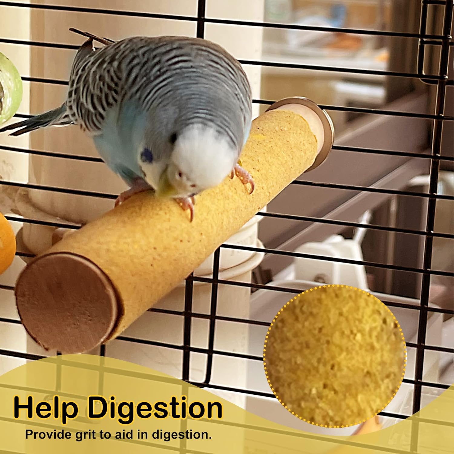 S&X 24-Pack Sand Perch Covers for Parakeets Canaries Finches & Other Small Birds, Bird Perch Covers Sandpaper - Happypetzone.online - Image 4