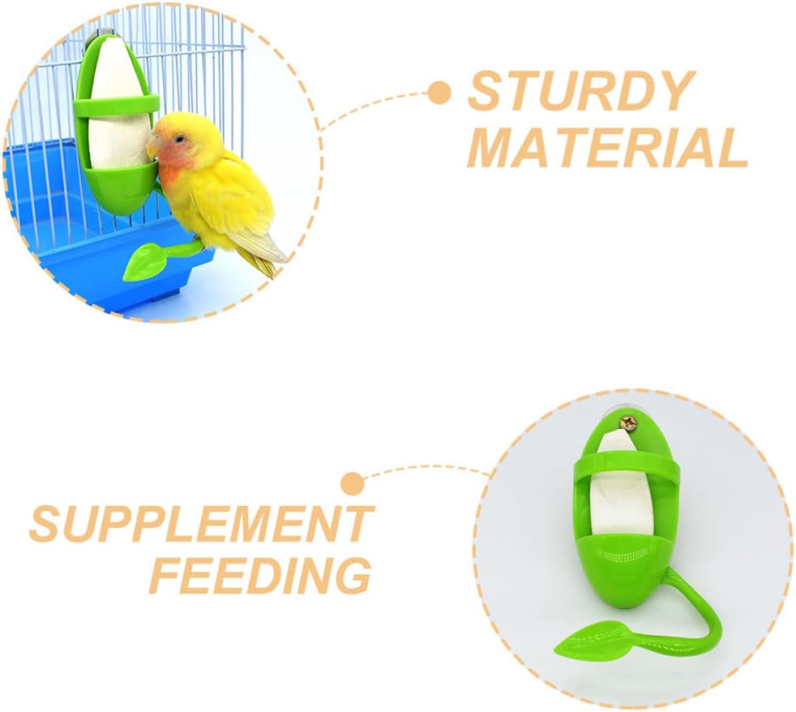 2pcs Parakeet Cuttlebone Holder Stand Feeder Rack with Tray for Bird Cage Calcium Supplement Feeding Accessory for Small Parrots Cockatiels - Happypetzone.online - Image 9