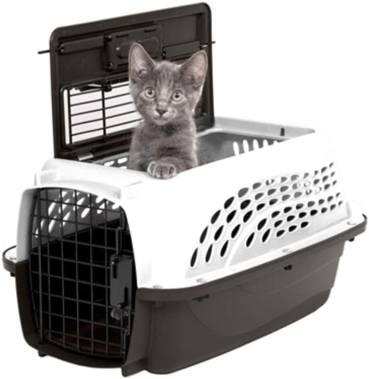 Petmate Dog Crates for Small Dogs & Cat Carriers, Two-Door Plastic Pet Kennel, Top & Front Loading, Made in USA, 19", White - Happypetzone.online - Image 5