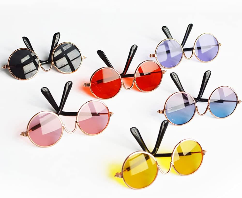 2pcs Random Color Small Cat Kitten Glasses Pet Glasses Dog Sunglasses Pet Supplies Kittens Pet Sunglasses 3 cm/1.1 Inch Cosplay Costume Photos Props - Happypetzone.online - Image 7