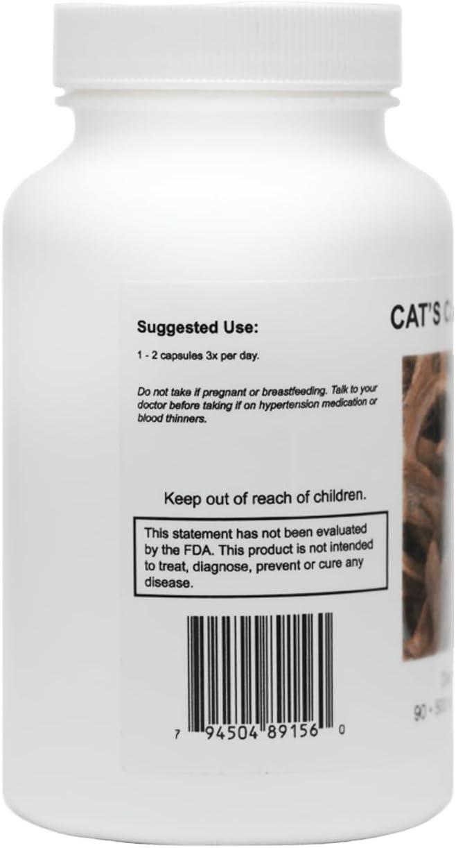 Supreme Nutrition Cat’s Claw Supreme, 90 Pure Cat’s Claw Bark Vegetarian Capsules (Pack of 2) - Happypetzone.online - Image 2