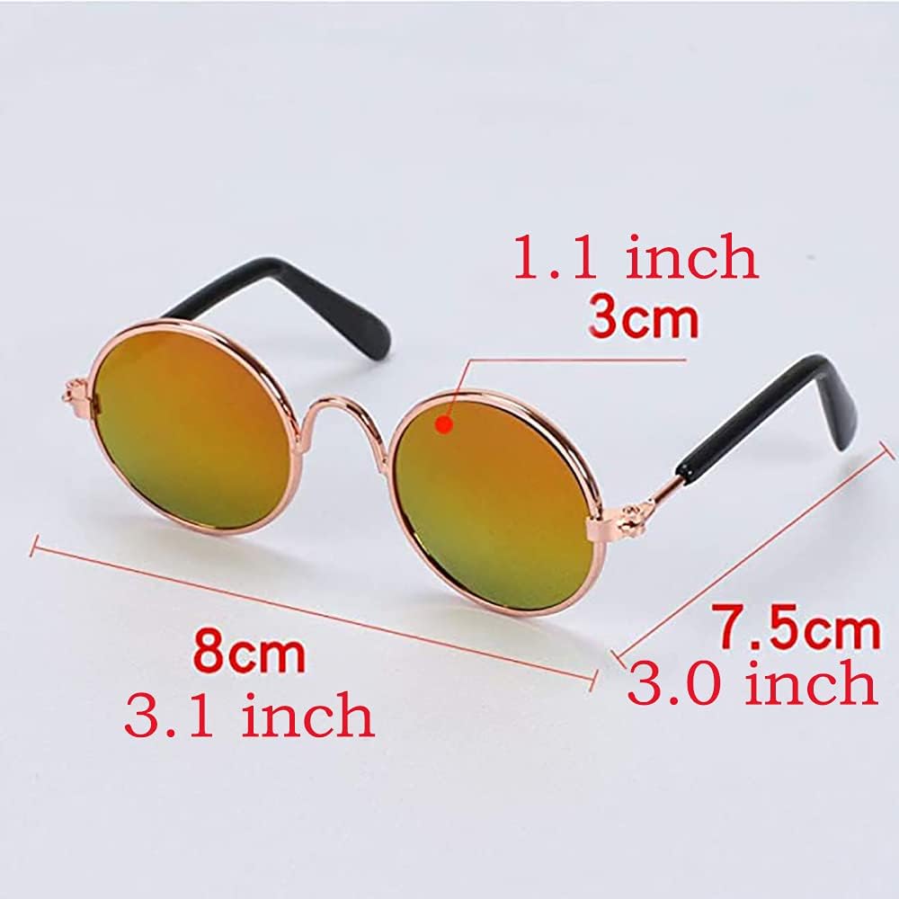 2pcs Random Color Small Cat Kitten Glasses Pet Glasses Dog Sunglasses Pet Supplies Kittens Pet Sunglasses 3 cm/1.1 Inch Cosplay Costume Photos Props - Happypetzone.online - Image 2