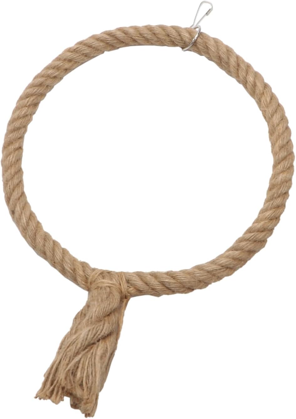 Bird Rope Swing Toy Parrot Climbing Perch Stand for Cockatiel Conure Cockatoo Parakeet Cage Hanging Decor (B: Round) - Happypetzone.online - Image 6