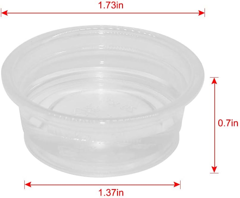 SLSON Small Gecko Food and Water Cups 100 ct Plastic Feeder Cups for Reptile Feeding Bowls for Crested Gecko Lizard and Other Small Pet, 0.5 oz - Happypetzone.online - Image 4