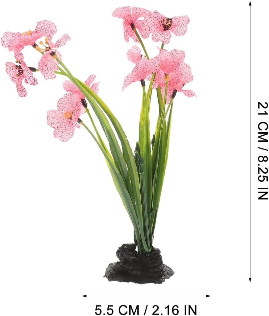 Balacoo 2 Pcs Pink Fish Tank Decor: Plastic Realistic Aquarium Plants, Silk Aquarium Plants for Betta Fish Tank Landscaping Decorations (Pink, 8.3 Inch) - Happypetzone.online - Image 3