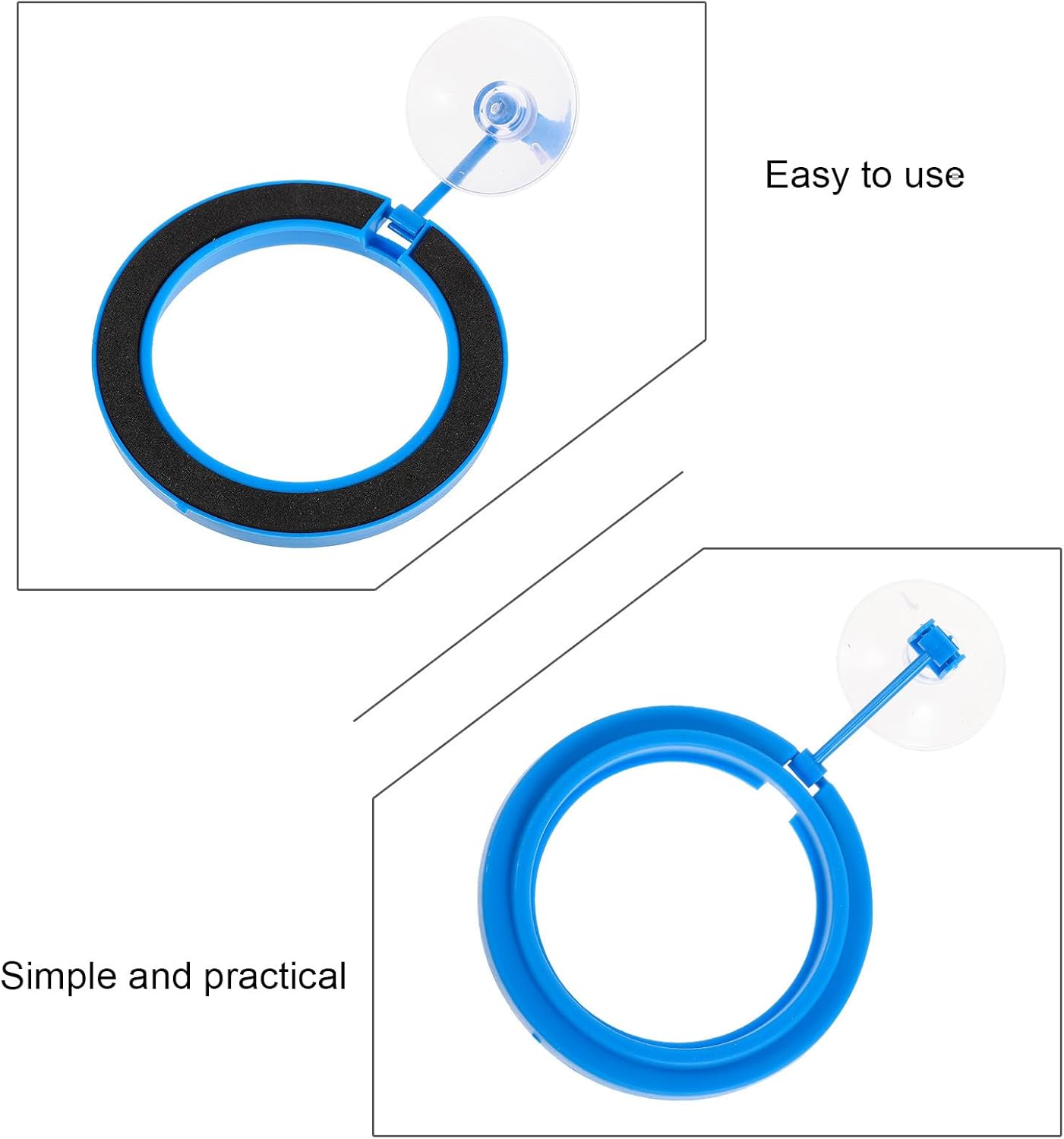 SUPVOX 3pcs Floating Fish Feeder Feeding Ring Fish Tank Supplies Blue Plastic Aquarium Accessory for Controlled Pellet Food Dispensing - Happypetzone.online - Image 5