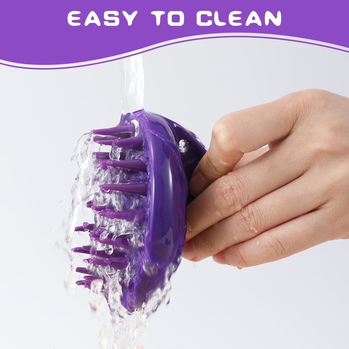 Cat Brush with Soft Rubber Pins, Washable Silicone Pet Brushes for Indoor Cats Kitty - Grooming Shedding Massage & Bath, Removes Hair Mats, Tangles, Loose Fur for Short to Long Haired - Happypetzone.online - Image 4