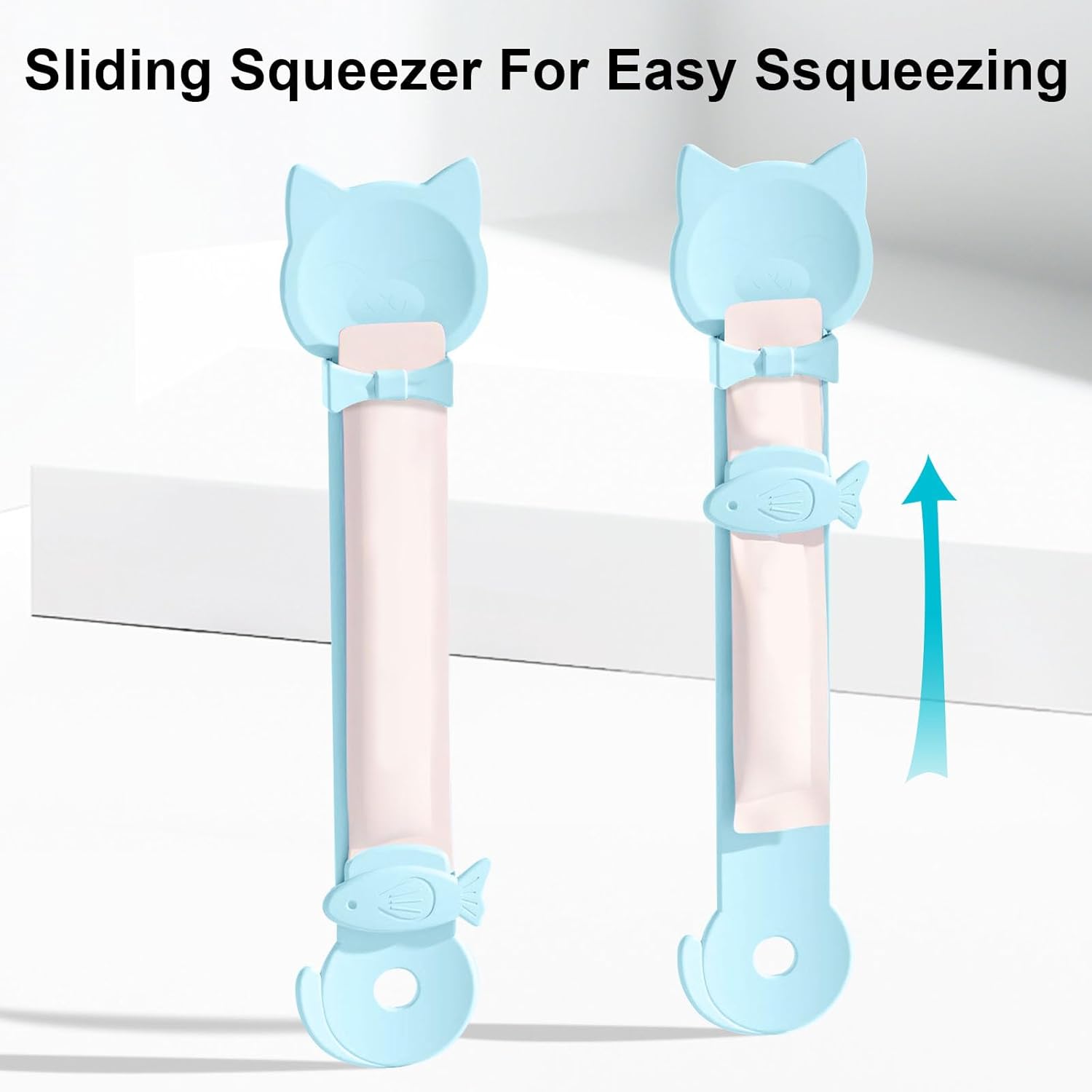 Aerbee 4PCS Cat Strip Feeder Spoons, Sliding Pet Treat Spoon Squeeze, Lickable Squeezable Creamy Treat, Wet Treats Dispenser, Cat Treat Spoon Squeeze, Fun Feeding for Pets, Beige/Blue/Purple/Pink - Happypetzone.online - Image 4