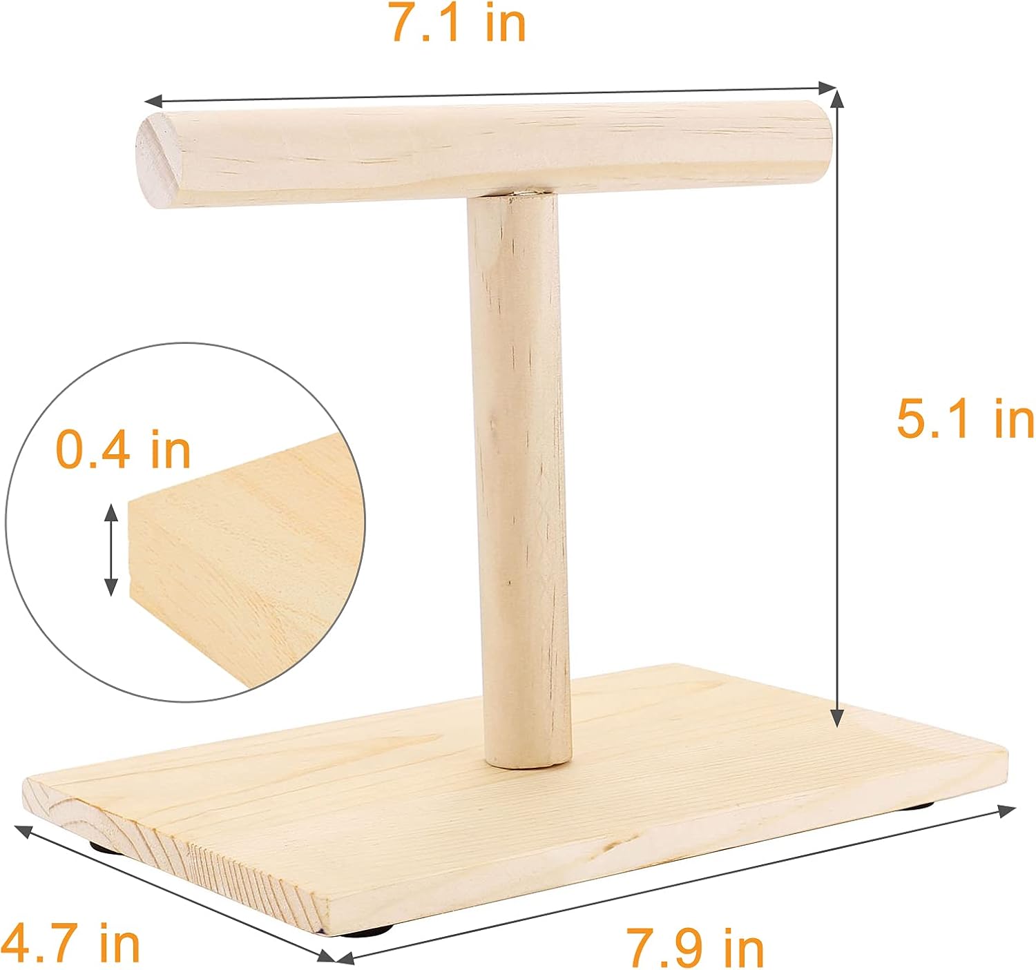 Bird Perch Stand, Bird Training Portable Tabletop Platform, Parrot Bird Cage Toy Gym Accessories for Parakeets Cockatiels, Conures, Macaws, Finches Lovebirds - Happypetzone.online - Image 4