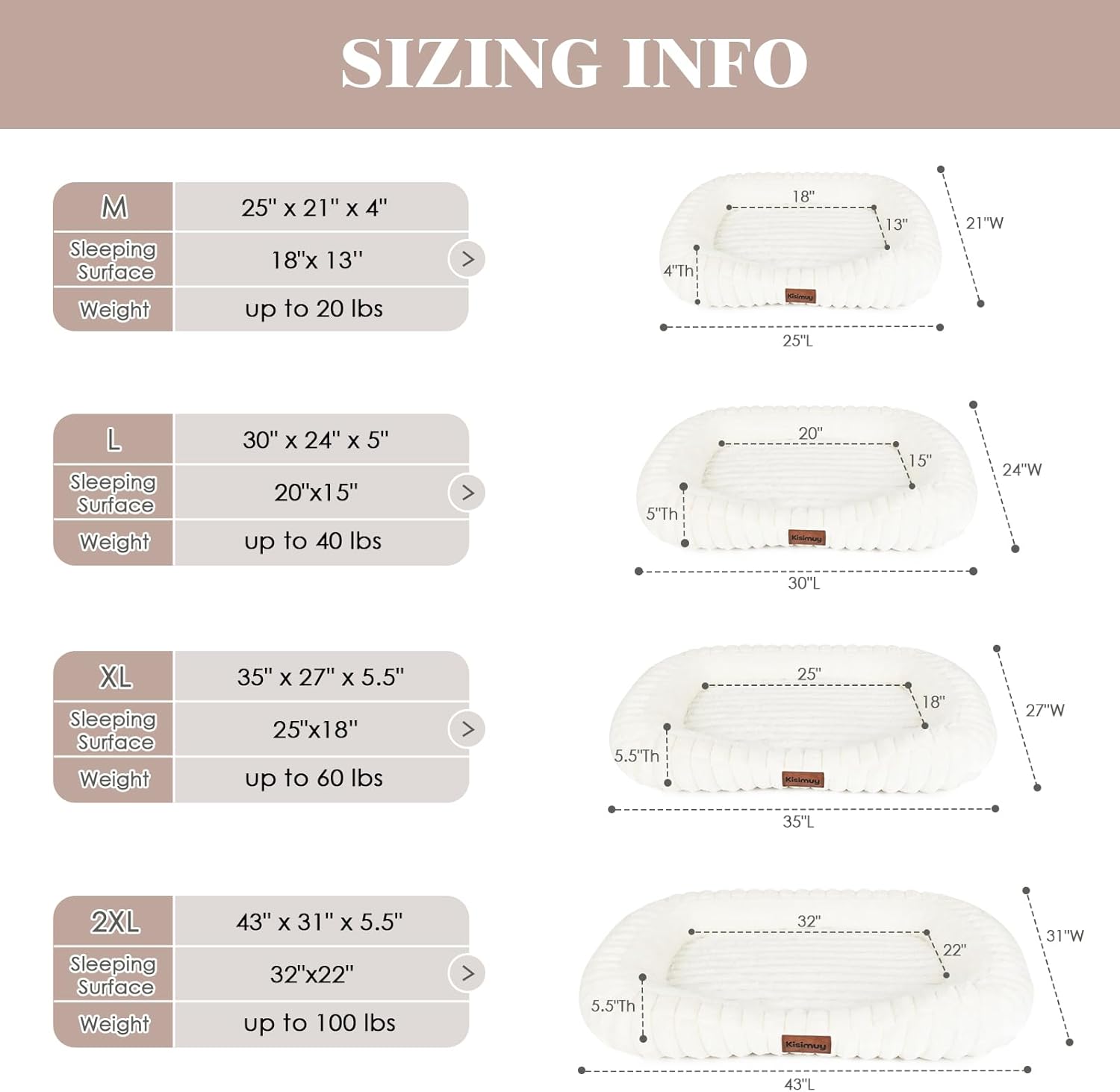 Dog Bed for Large Dogs – Comfort-Sided Calming Pet Bed with Breathable Memory Foam, Washable Removable Cover, Non-Slip Bottom & Carry Handle, Rectangle Pet Cuddler, 35"x27"x5.5", Grey - Happypetzone.online - Image 2