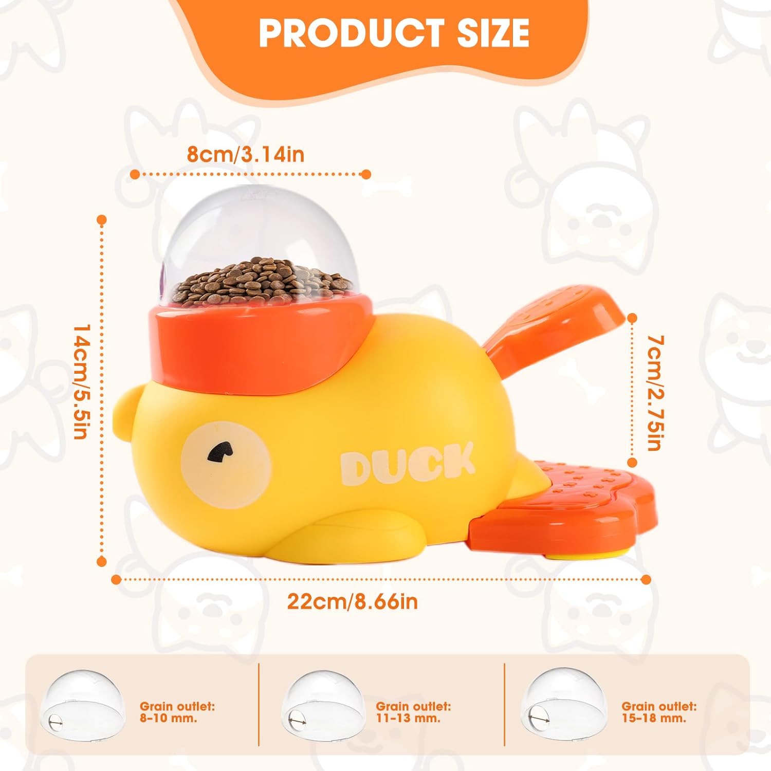 Dog Interactive Treat Dispenser, 2026 New Yellow Duck Cat Treat Dispenser, Interactive Dog Toys Food Puzzle Slow Feeder, Dog Food Slow Treat Feeding Dispenser for Small & Large Cats Dogs - Happypetzone.online - Image 5