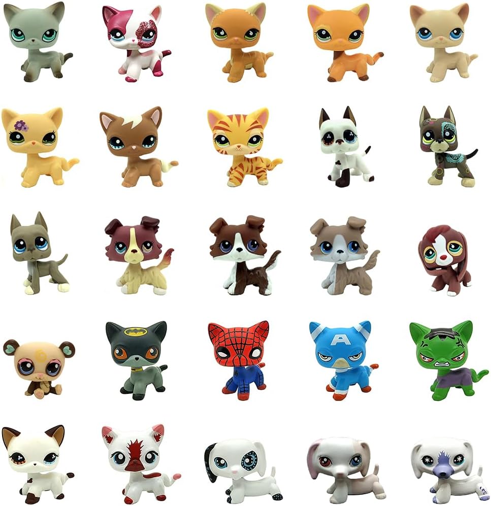 Random 2PCS Cat Dog Collie Great Dane Dachshund Cocker Spaniel Mini Pet Toys Sets Animal Figures - Happypetzone.online - Image 2