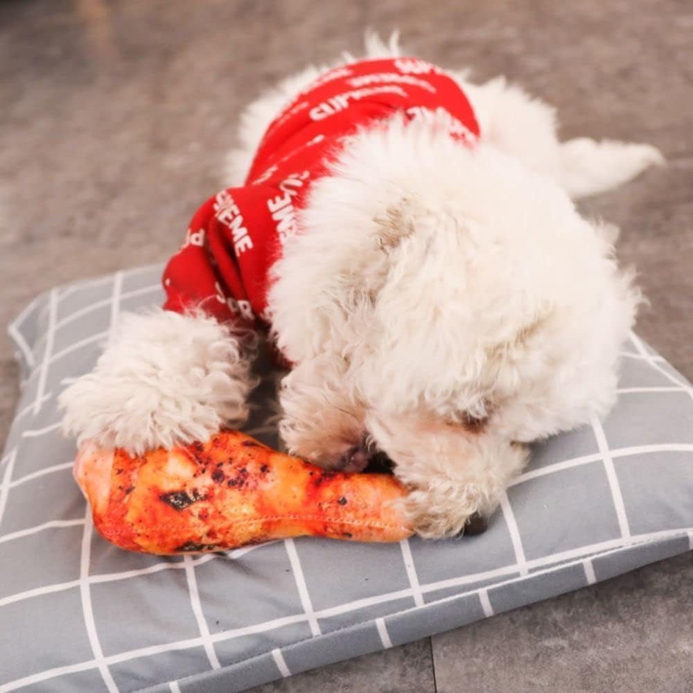Chicken Leg Pet Toys Food Shape Chew Toys,Dog Chew,Dog Stuffed for Boredom,Dogs Soft Gifts Squeak Pet Supplies,20 * 10cm - Happypetzone.online - Image 3
