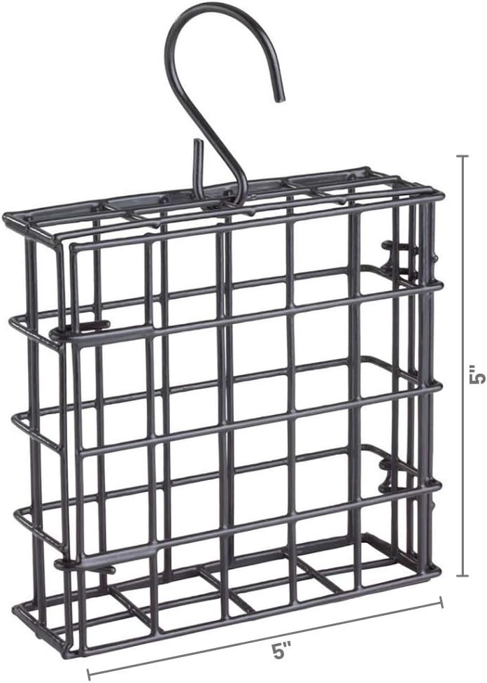 More Birds Suet Cage Bird Feeder, Fruit and Suet Feeder, Single Cake Capacity ,Black - Happypetzone.online - Image 2