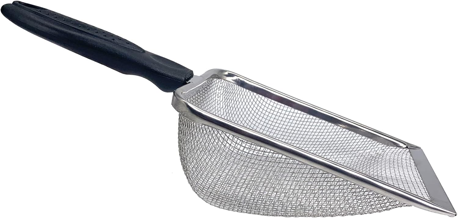 Falltail Stainless Steel Reptile Sand Substrate Scoop Shovel Sifter Fine Mesh Metal Reptile Litter Cleaner Scooper for Sand Bedding - Happypetzone.online - Image 5