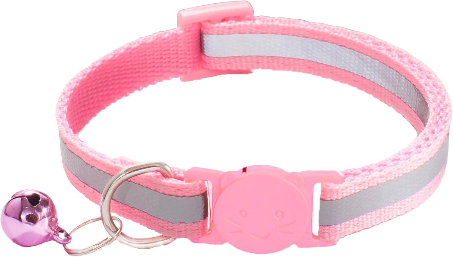 2 Pack Breakaway Cat Collars with Bells, Reflective Design and Claw Print Design, Safety Buckle, Adjustable 7.5-12.5 Inches for Kittens & Cats (Pink) - Happypetzone.online - Image 4