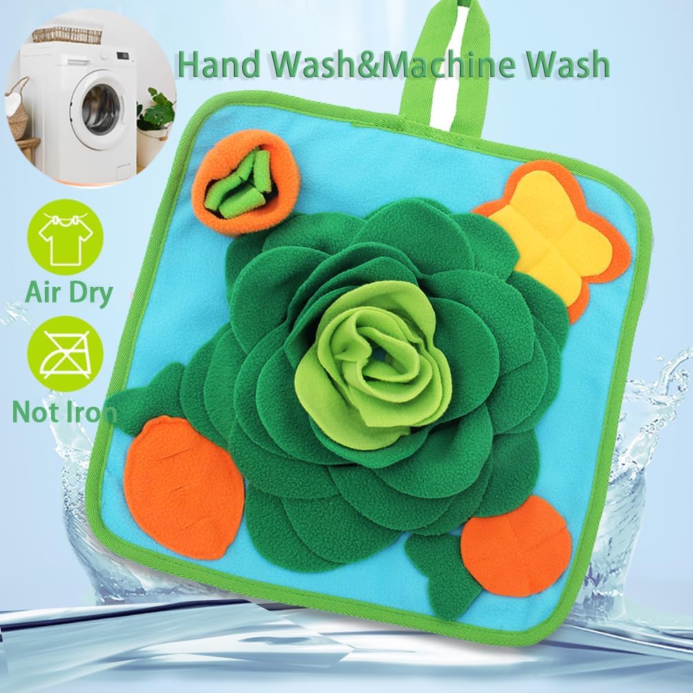 Rabbit Foraging Mat Snuffle Mat for Small Animals Bunny Puzzle Toys Pets Interactive Feeding Mat for Guinea Pigs Hedgehog Chinchilla Puppies (Green) - Happypetzone.online - Image 5
