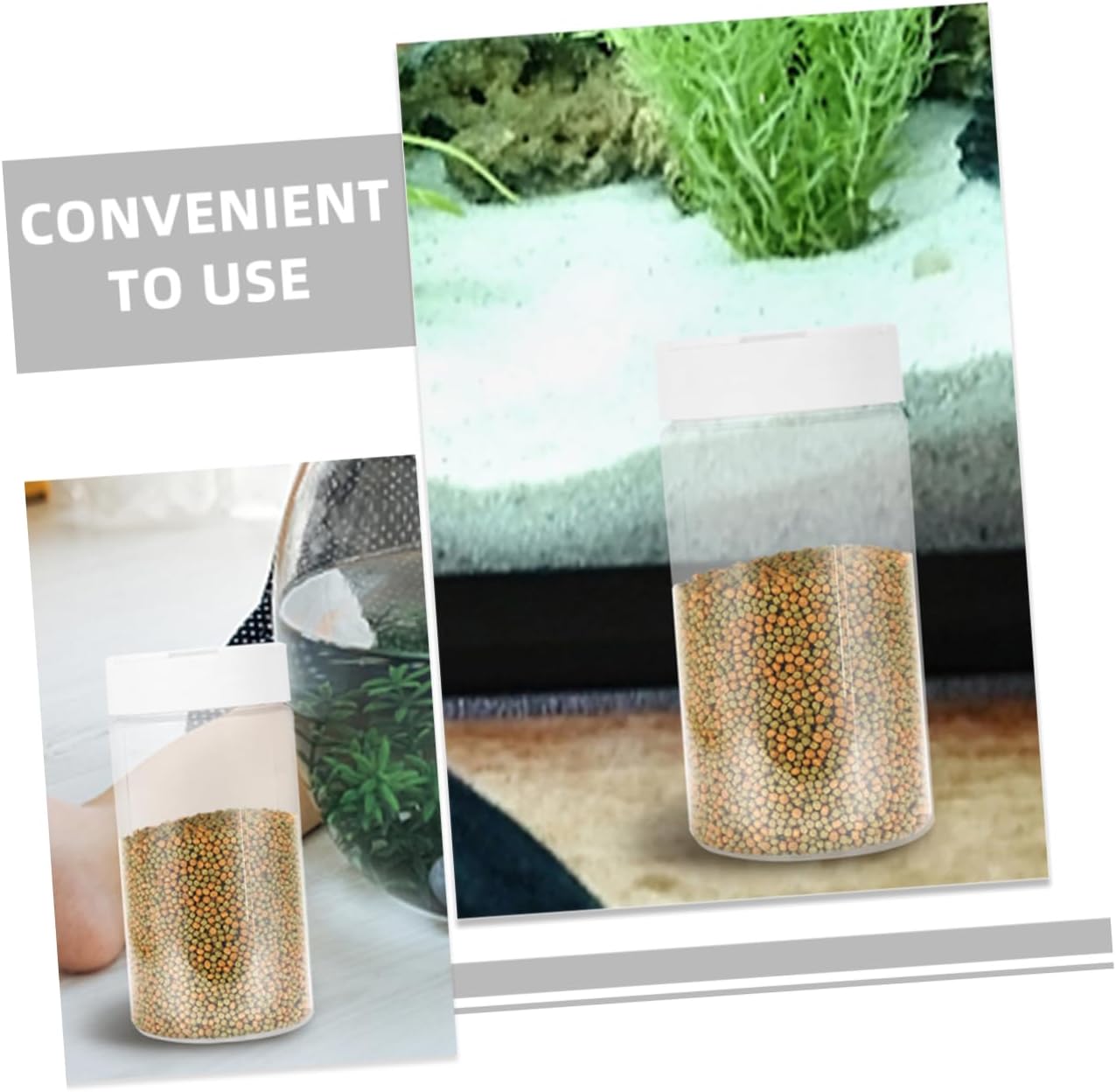 Fish Feeding Storage Bottle Transparent Fish Tank Feeder for Goldfish Aquatic Pets Precision Feeding Keeps Food Fresh Dry for Vacation Use No Mess - Happypetzone.online - Image 9