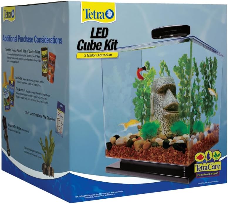 Tetra 3 Gallon Fish Tank, Aquarium Starter Kit with Pedestal Base, LED Light and Filter, For small tropical fish, guppies, goldfish, or betta - Happypetzone.online - Image 2