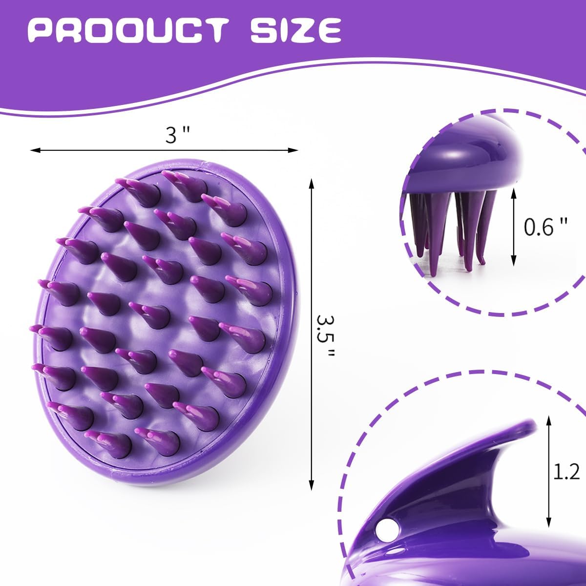 Cat Brush with Soft Rubber Pins, Washable Silicone Pet Brushes for Indoor Cats Kitty - Grooming Shedding Massage & Bath, Removes Hair Mats, Tangles, Loose Fur for Short to Long Haired - Happypetzone.online - Image 5
