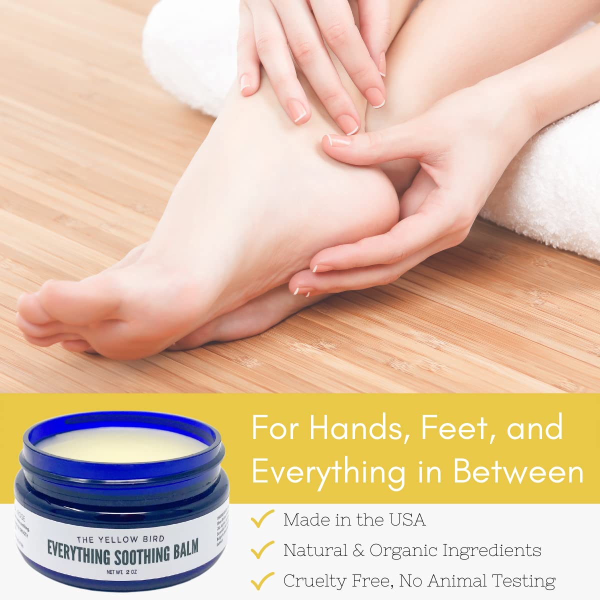 The Yellow Bird Everything Soothing Multi-Purpose Skin Balm (Arnica Chamomile Copaiba Rose, 2 Oz (Pack of 1)) - Happypetzone.online - Image 3
