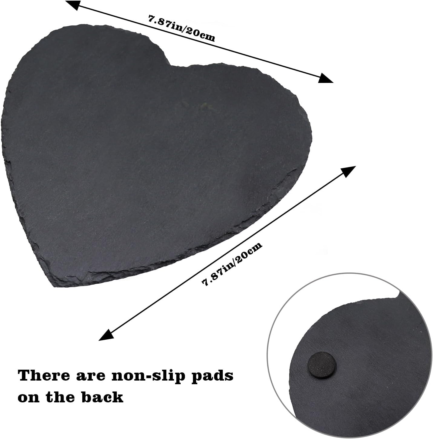 Reptile Basking Platform, 7.9 × 7.9 inch Tortoise Rock Plate, Heart Shape Natural Rock Reptile Food Dish, Turtle Feeding Bowl, Habitat Decor for Bearded Dragon Chameleon Frog Lizard Gecko Hermit Crab - Happypetzone.online - Image 6