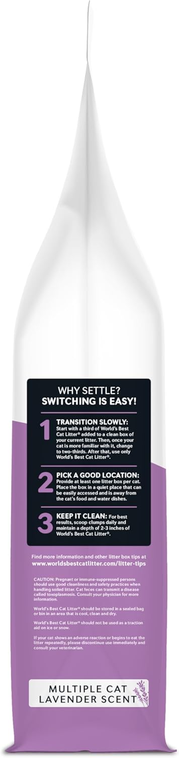 WORLD'S BEST CAT LITTER Multiple Cat Lavender Scented 32-Pounds - Natural Ingredients, Quick Clumping, Flushable, 99% Dust Free & Made in USA - Calming Fragrance & Long-Lasting Odor Control - Happypetzone.online - Image 7