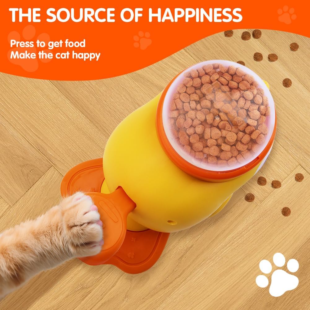 Interactive Cat Treat Dispenser, Slow Feeder Cat Puzzle Toy Duck Shaped Design - Happypetzone.online - Image 8