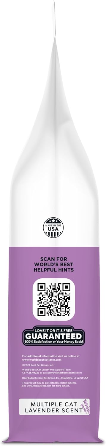 WORLD'S BEST CAT LITTER Multiple Cat Lavender Scented 32-Pounds - Natural Ingredients, Quick Clumping, Flushable, 99% Dust Free & Made in USA - Calming Fragrance & Long-Lasting Odor Control - Happypetzone.online - Image 8