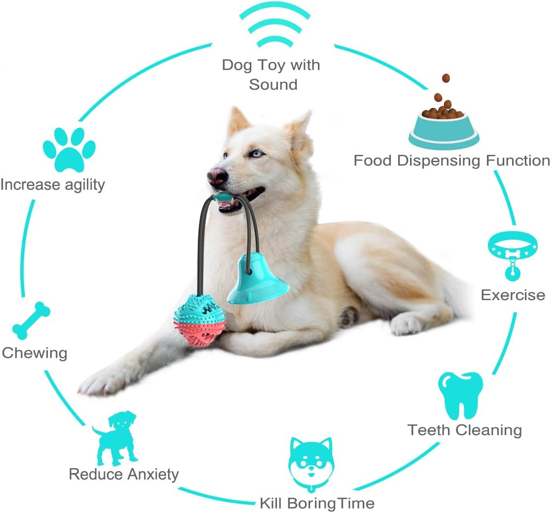 ALLRIER Dog Toys to Keep Them Busy for Boredom,Interactive Dog Toys Tug of War, Mentally Stimulating Toys for Dog, Puppy Teething Puzzle Treat Food Dispensing Ball Toy for Small Medium Dogs - Happypetzone.online - Image 8
