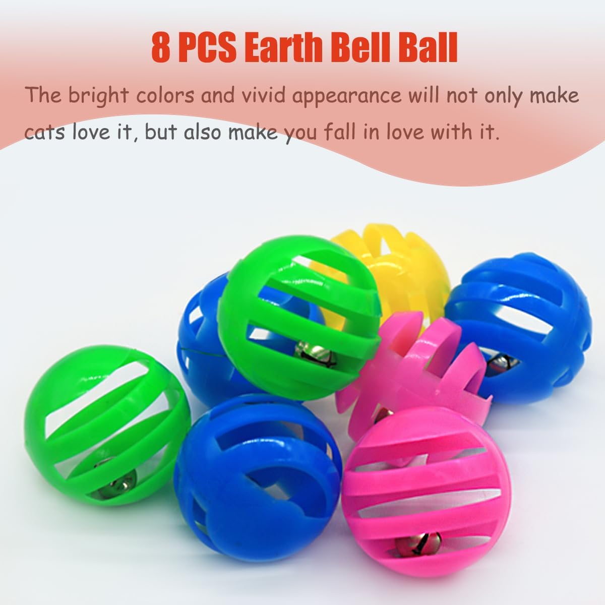 Cat Jingle Balls Toys, 24 Pcs Bell Balls Cat Toys, Lightweight, Interactive, Assorted Colors Ball Toy for Kitten Training and Play - Happypetzone.online - Image 5