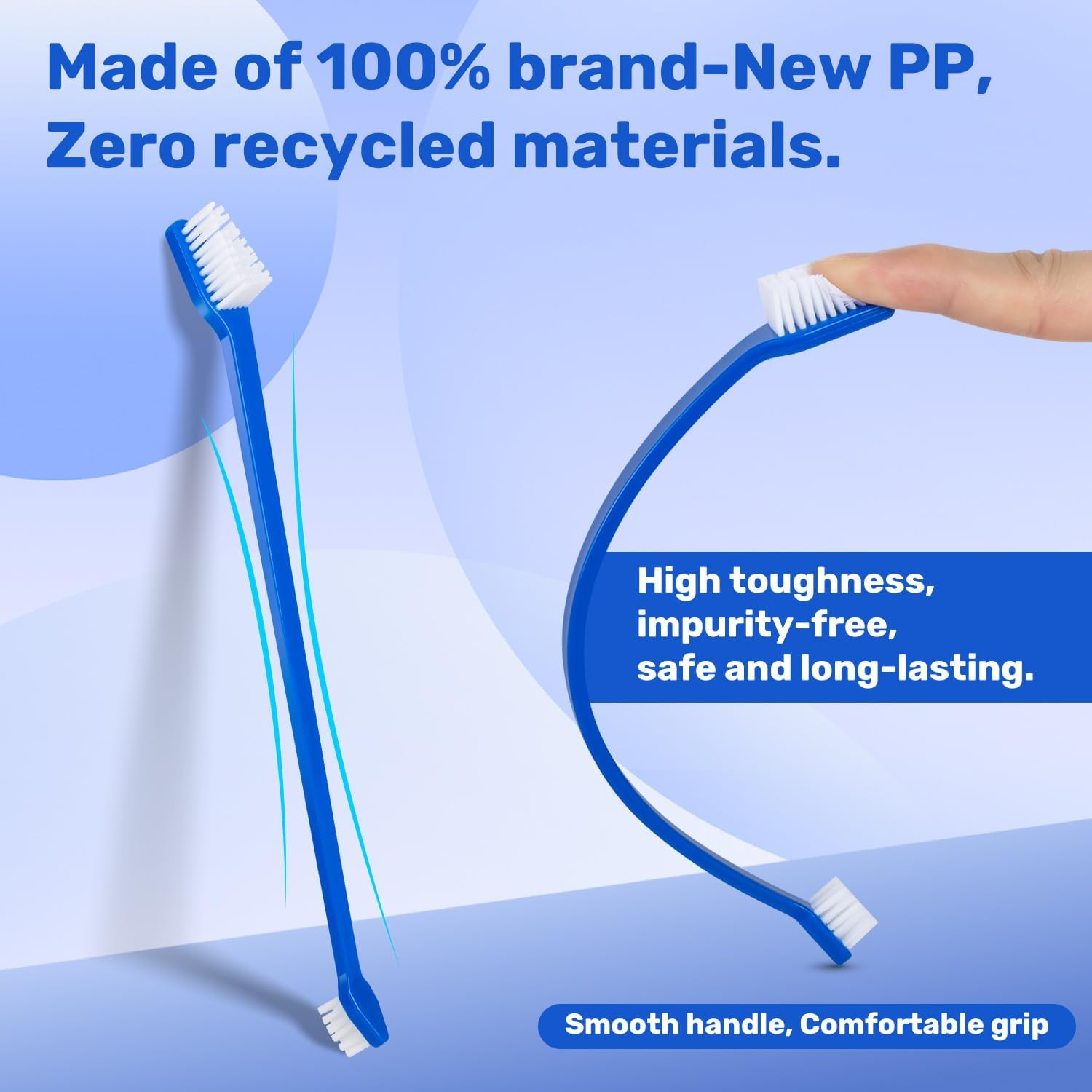 Newday Dog Toothbrush Set of 8 - Dual Headed, Dental Hygiene Convenient Soft Toothbrush to Clean pet Teeth, Dog Tooth Brushes for Small to Large Dogs, Cats, and Most Pets, Teeth Brush in Bulk - Happypetzone.online - Image 4