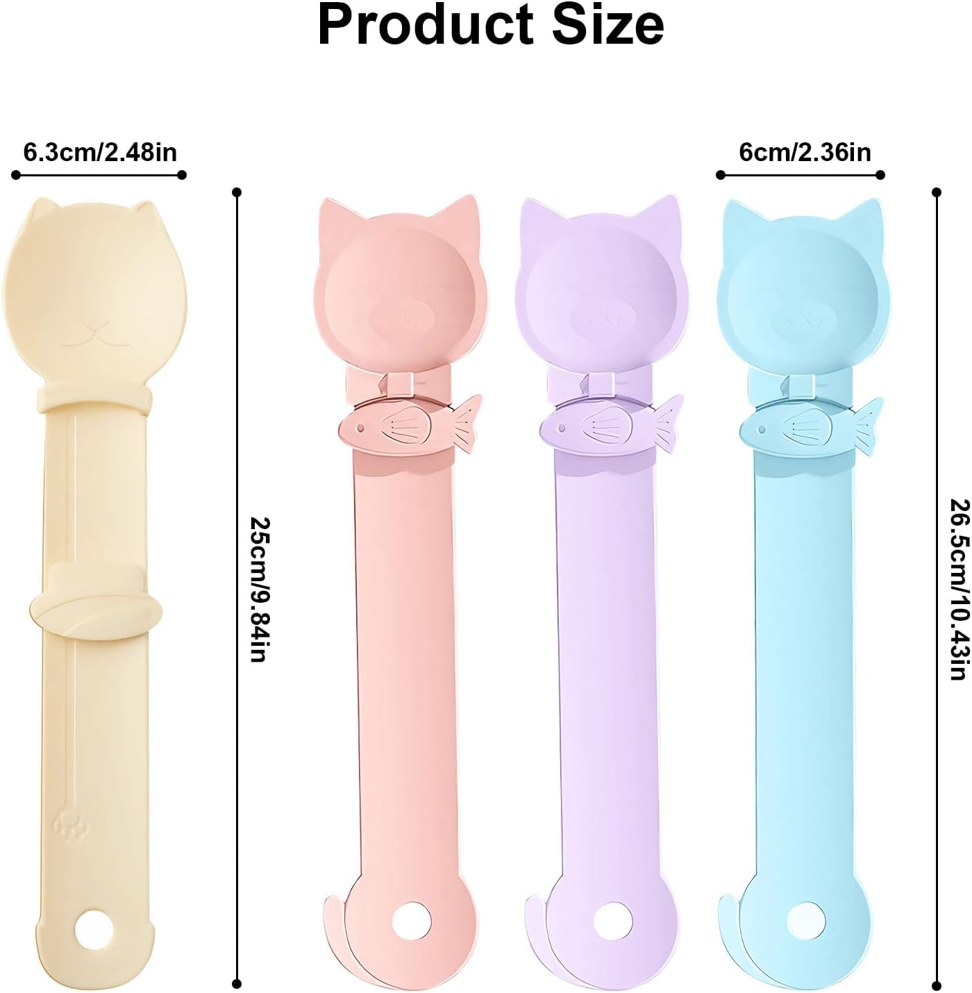Aerbee 4PCS Cat Strip Feeder Spoons, Sliding Pet Treat Spoon Squeeze, Lickable Squeezable Creamy Treat, Wet Treats Dispenser, Cat Treat Spoon Squeeze, Fun Feeding for Pets, Beige/Blue/Purple/Pink - Happypetzone.online - Image 7