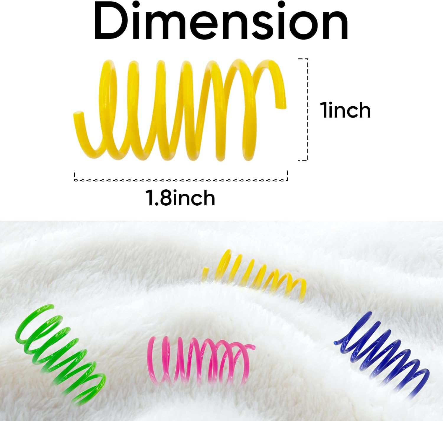 Cat Toys for Indoor Cats, 30 Pack Interactive Cat Spring Toys, Durable Colorful Plastic Spiral Springs for Kitten Hunt, Swat and Bite, Bulk Cat Toys - Happypetzone.online - Image 2