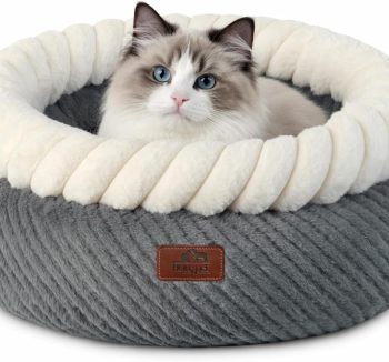 cat bed round plush