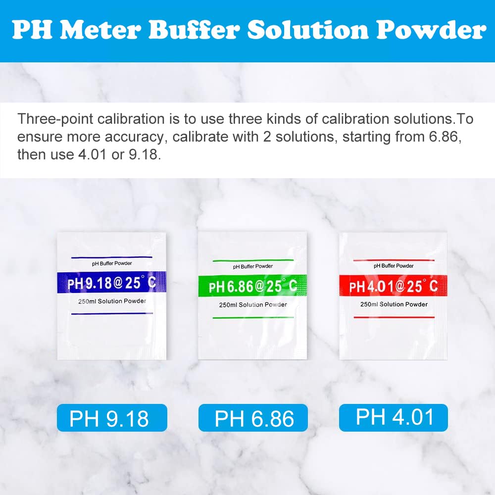 15 Pack pH Meter Buffer Solution Powder pH 6.86, 4.01, 9.18 for Precise Calibrate pH Meter, pH Calibration Powder Solution, pH Tester Calibration Powder Packets - Happypetzone.online - Image 5