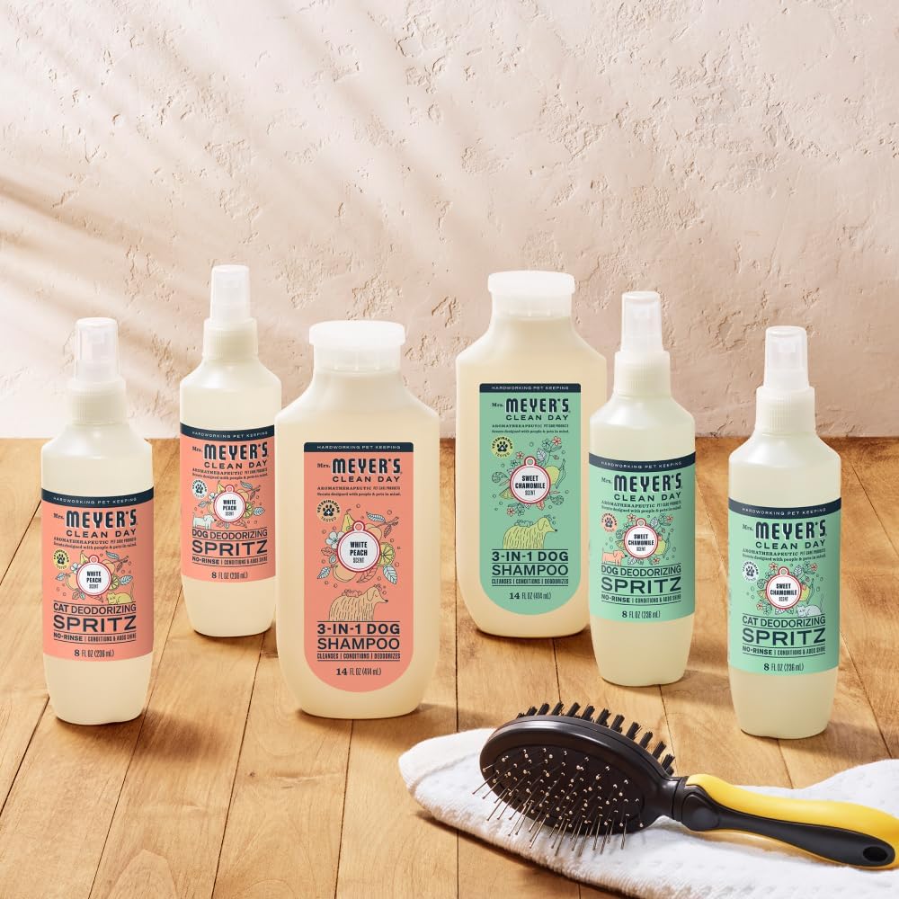 MRS. MEYER'S Clean Day 3 in 1 Dog Shampoo, White Peach Scent, 14oz - Happypetzone.online - Image 10