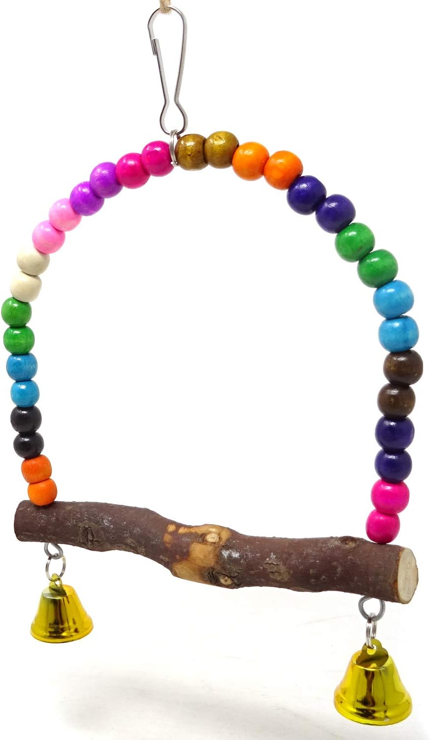 Honbay Wooden Bird Swing Perch Parrot Hanging Toy for Small Sized Birds - Happypetzone.online - Image 5