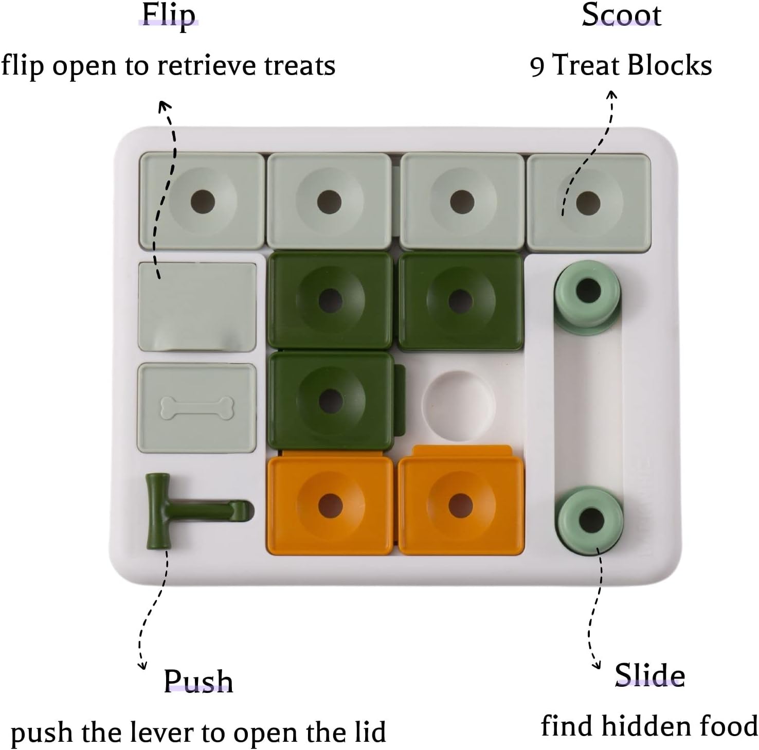 Barkwhiz Dog Puzzle Toy 3 Levels, Mental stimulating for Boredom and Smart Dogs, Treat Puzzle for All Breeds Dog - Happypetzone.online - Image 3