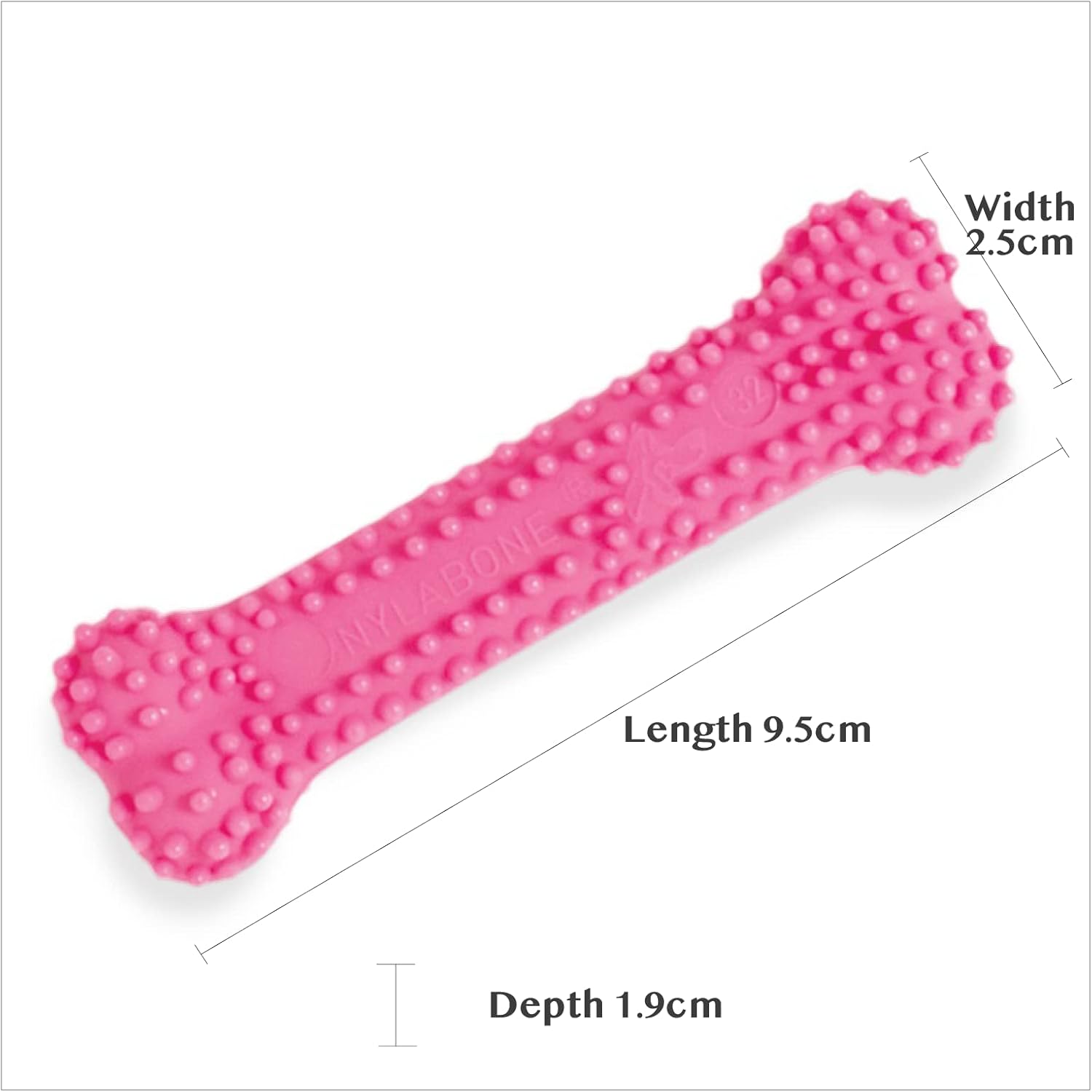 Nylabone Textured Teething Bone Puppy Chew Toy, Soothing Puppy Teething Bone, Enrichment Toy for Puppies, Pink, Chicken Flavor, X-Small Dogs - Up to 15 Ibs, 1 Count - Happypetzone.online - Image 3