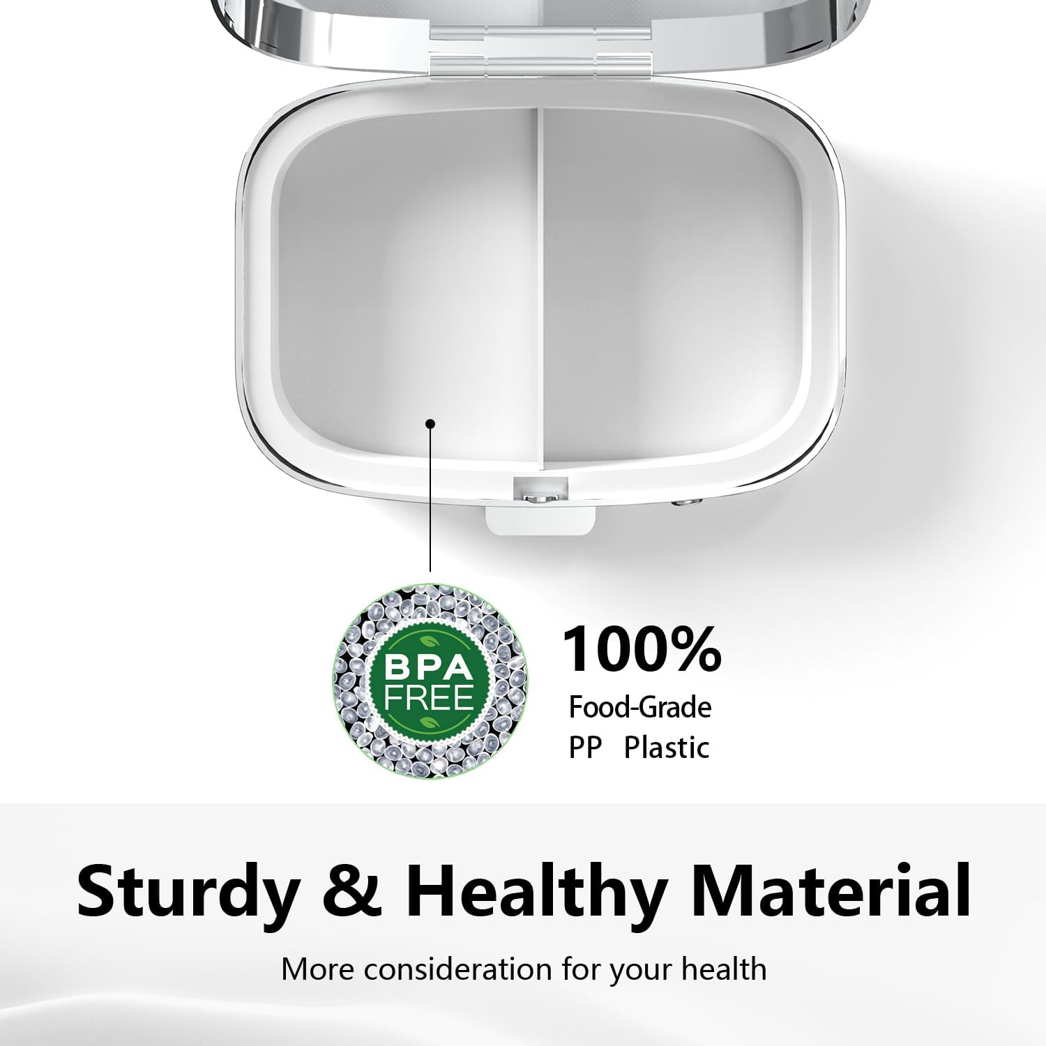 Pill Box-2 Compartment Small Pill Case Portable for Pocket & Purse Single Pill Carrier Pill Container to Hold Vitamins Medication Fish Oil and Supplements BPA-Free(Moon Cat) - Happypetzone.online - Image 5