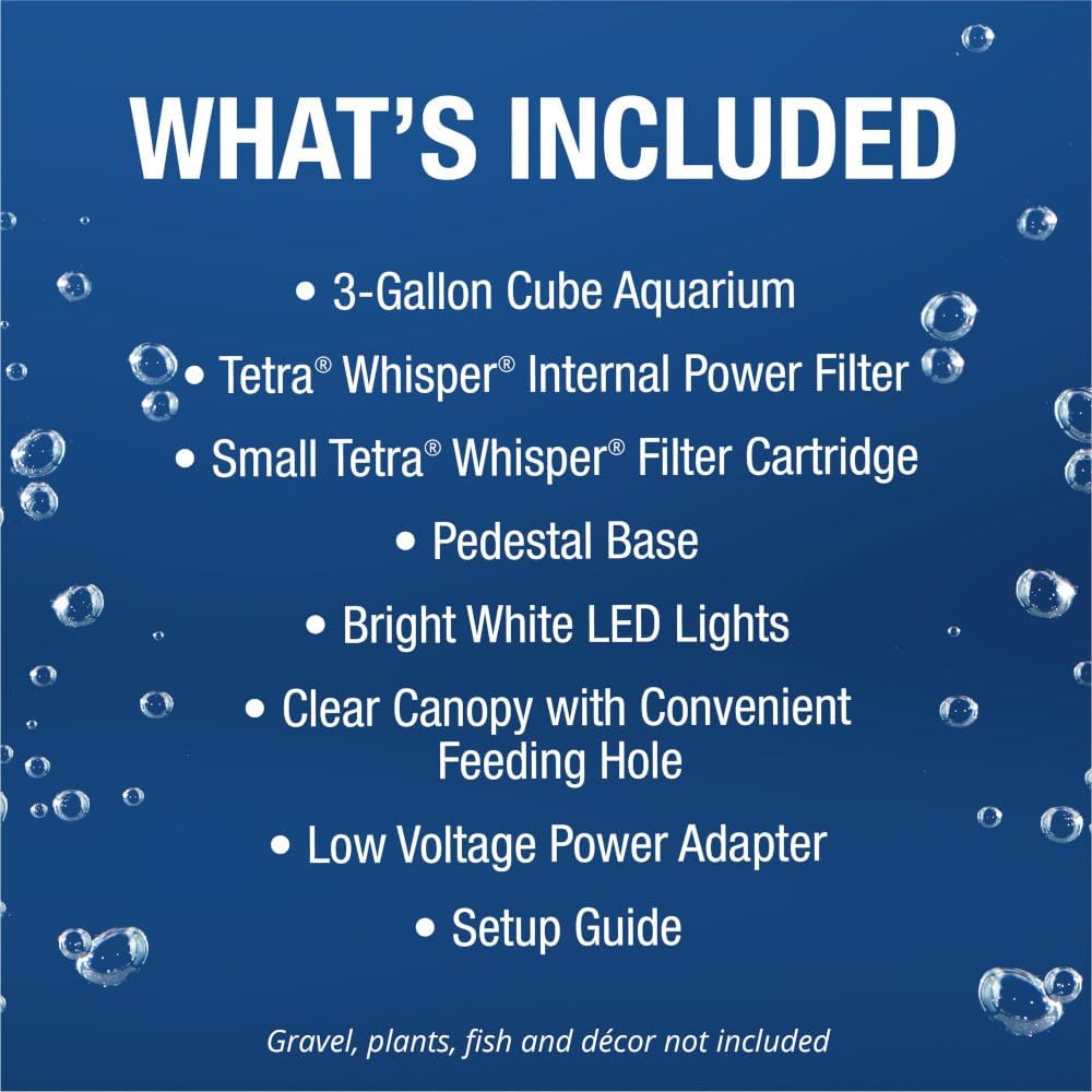 Tetra 3 Gallon Fish Tank, Aquarium Starter Kit with Pedestal Base, LED Light and Filter, For small tropical fish, guppies, goldfish, or betta - Happypetzone.online - Image 10
