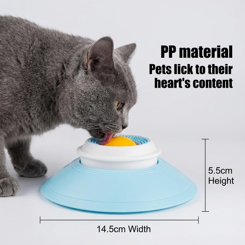 Dog Cat Lick Sphere Slow Feeder for Liquid Food & Peanut Butter,Interactive Licksphere for Dogs Anxiety Relief,Non-Slip Licking Bowl Enrichment Toys to Healthy Diet Food Container for Dog Cats,White - Happypetzone.online - Image 7