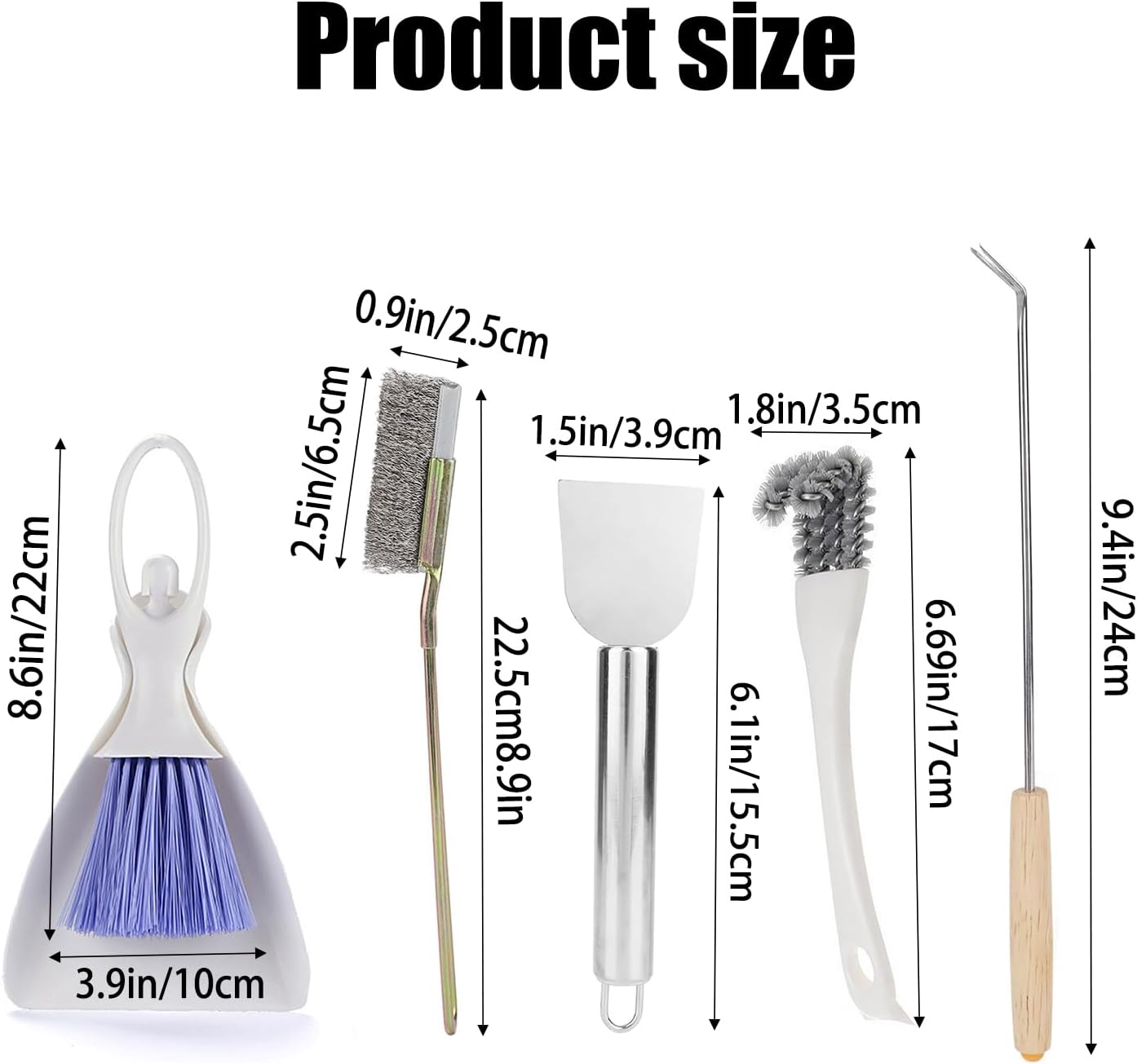 5Pcs Bird Cage Cleaner Set, Stainless Steel Poop Remover & Scraper Tool, Bird Cage Accessories for Small Animal Parakeet Hamster Rabbit Bird Cage Accessories - Happypetzone.online - Image 2